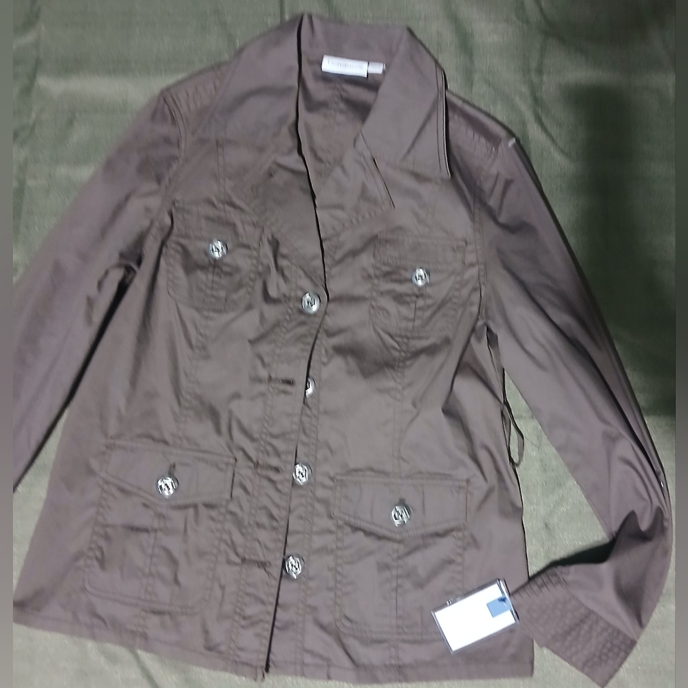 croft & barrow Brown Button-Front Women's Jean Jacket